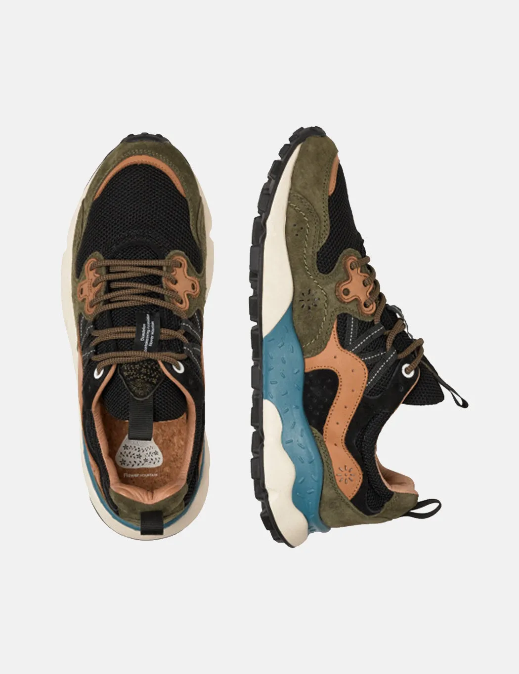 Flower Mountain Yamano 3 (Suede/Nylon) - Military Green/Black sold by Article London product image thumbnail 3