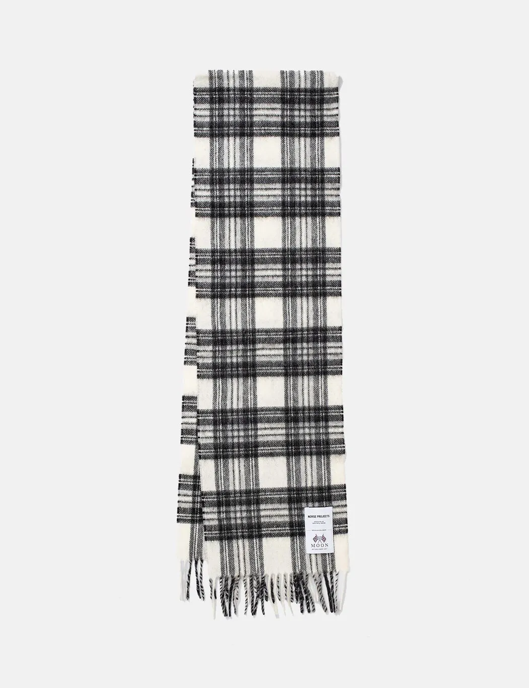 Norse Projects Moon Checked Lambswool Scarf - Magnet Grey sold by Article London product image thumbnail 2