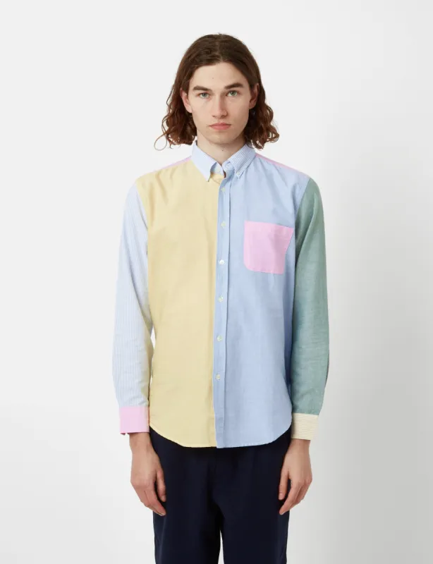 Portuguese Flannel Belavista Shirt - Patchwork Blue sold by Article London