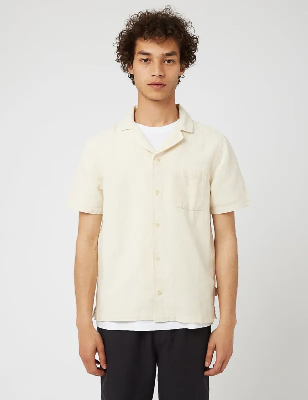 Folk Soft Collar Shirt - Off White sold by Article London
