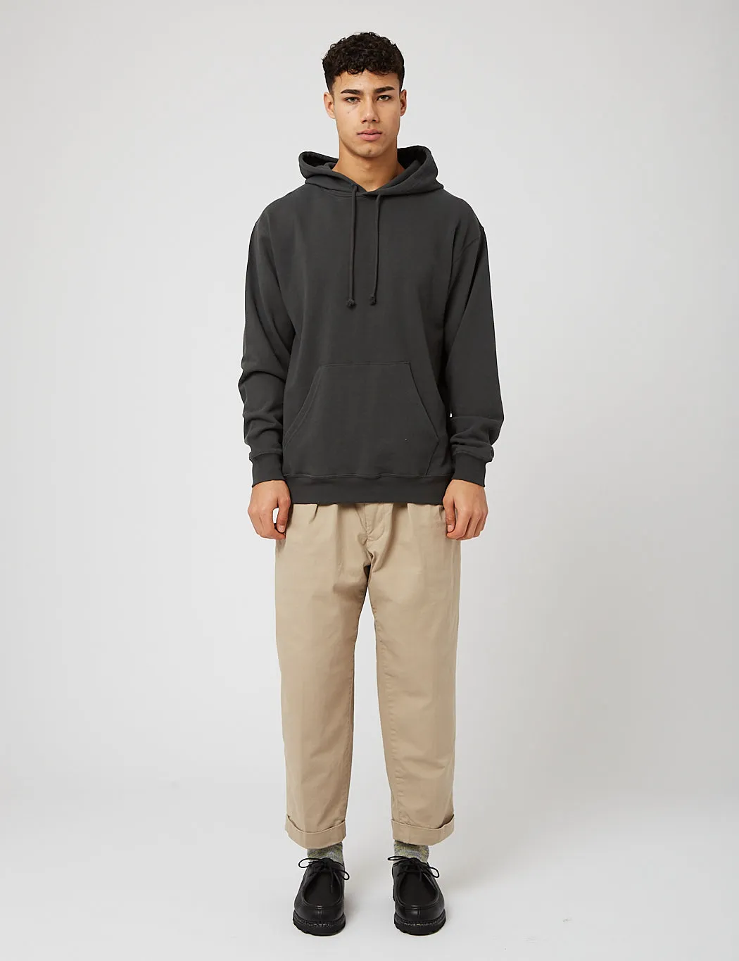 Beams Plus Hooded Sweatshirt - Black sold by Article London product image thumbnail 4