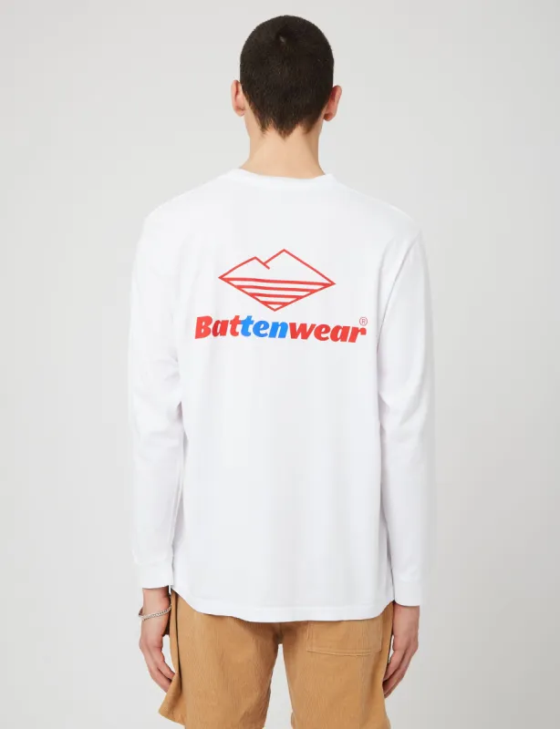 Battenwear 10th Anniversary Team Long Sleeve T-Shirt - White sold by Article London
