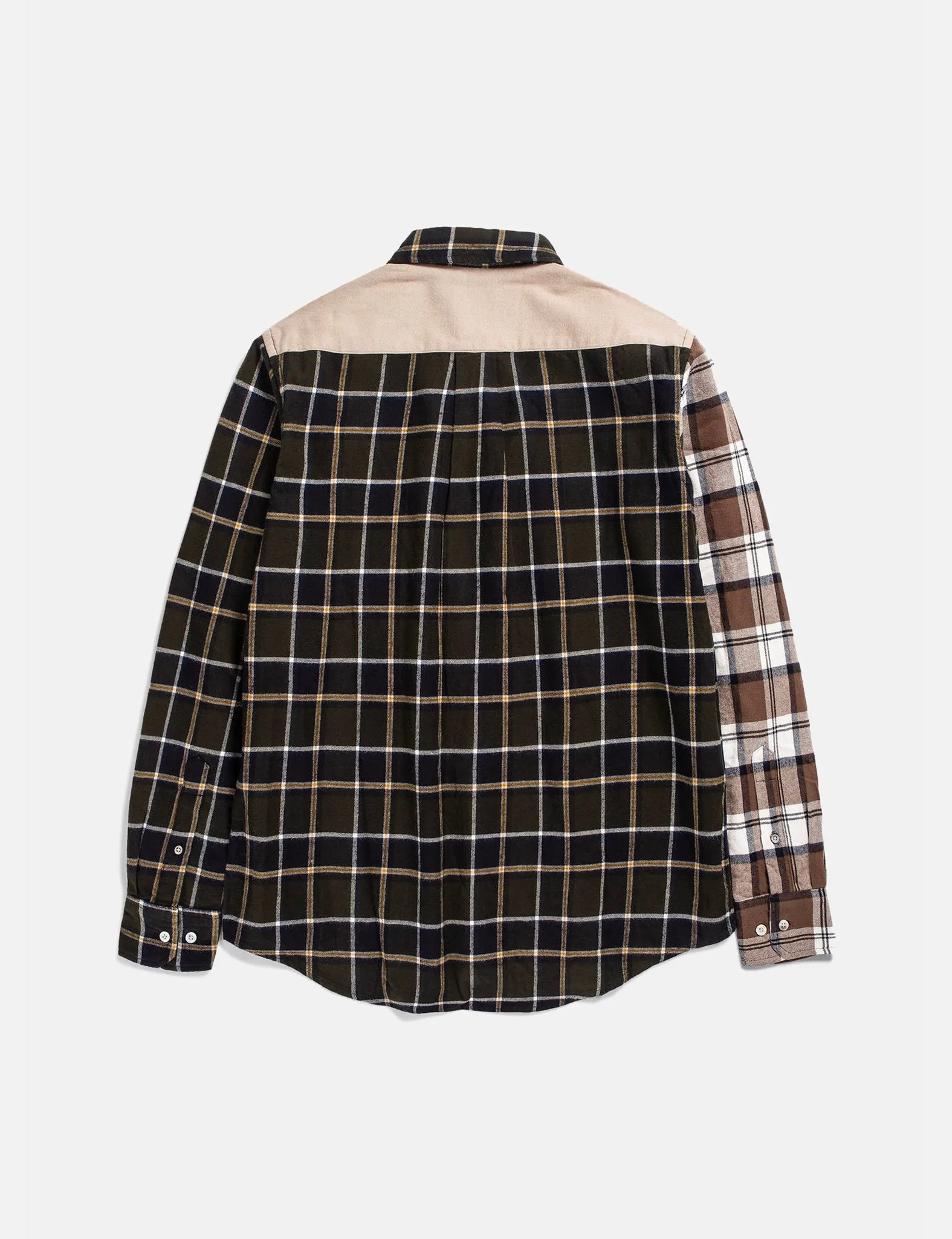 Norse Projects Algot Mixed Flannel Check Shirt - Beech Green sold by Article London product image thumbnail 5