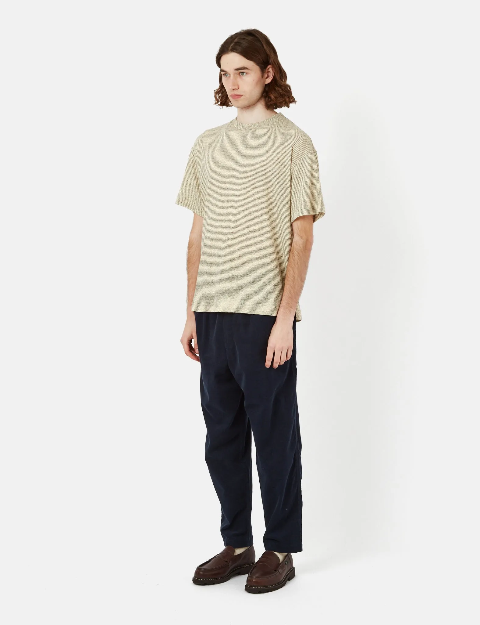 YMC Triple T-Shirt - Ecru/Brown sold by Article London product image thumbnail 4