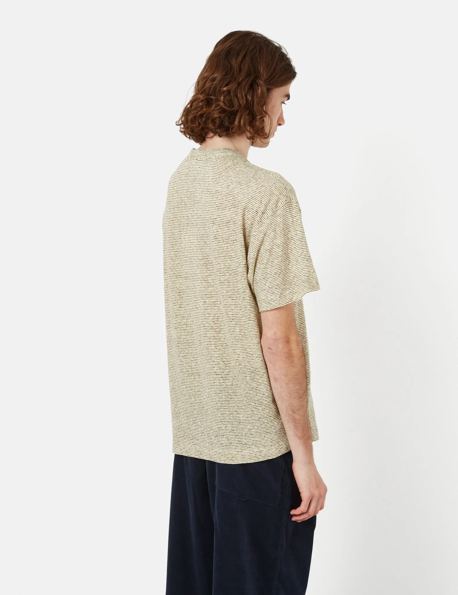 YMC Triple T-Shirt - Ecru/Brown sold by Article London product image thumbnail 3
