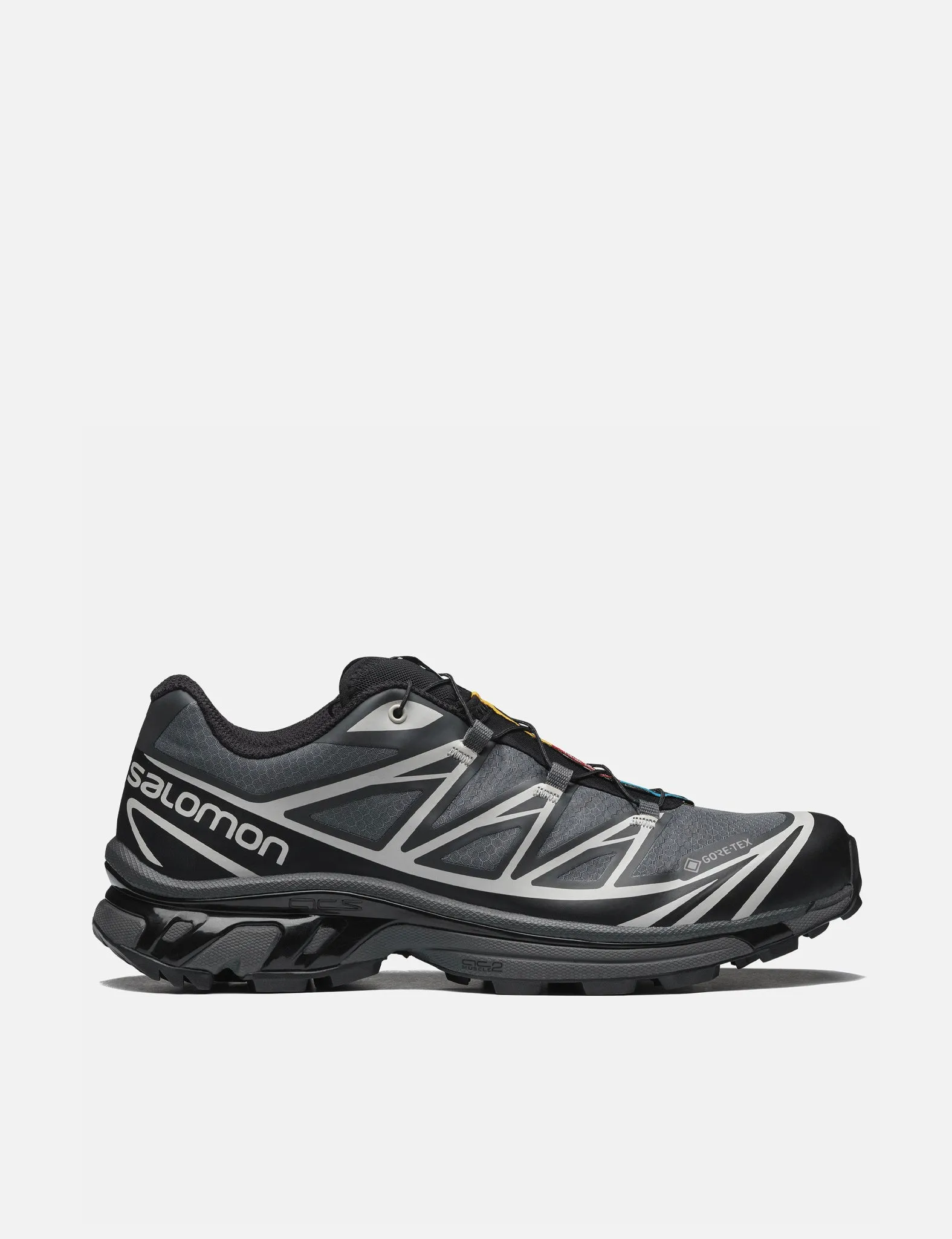 Salomon XT-6 GTX GoreTex Trainers - Black/Ebony/Lunar Rock sold by Article London