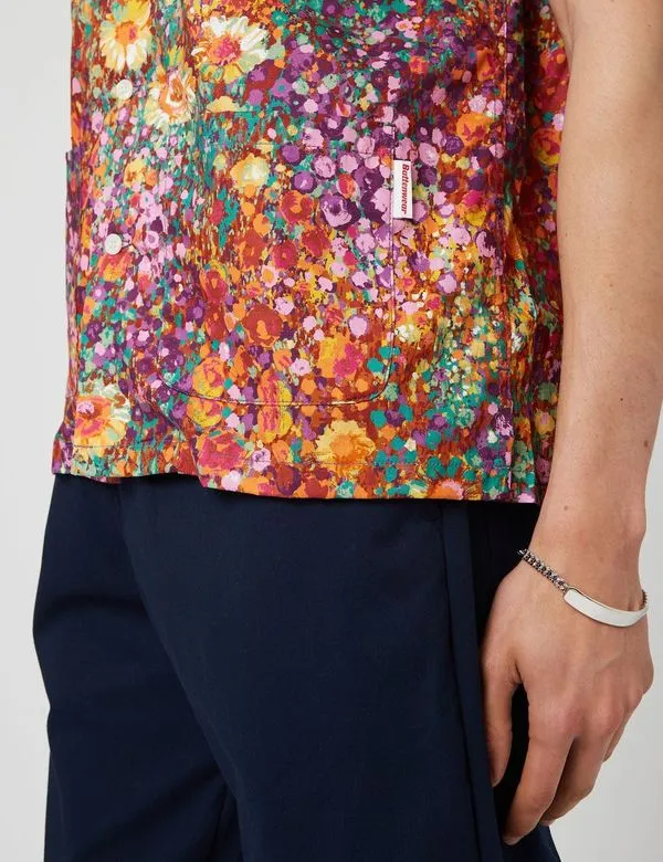 Battenwear Five Pocket Island Shirt (Poplin) - Red Flower Print sold by Article London product image thumbnail 2