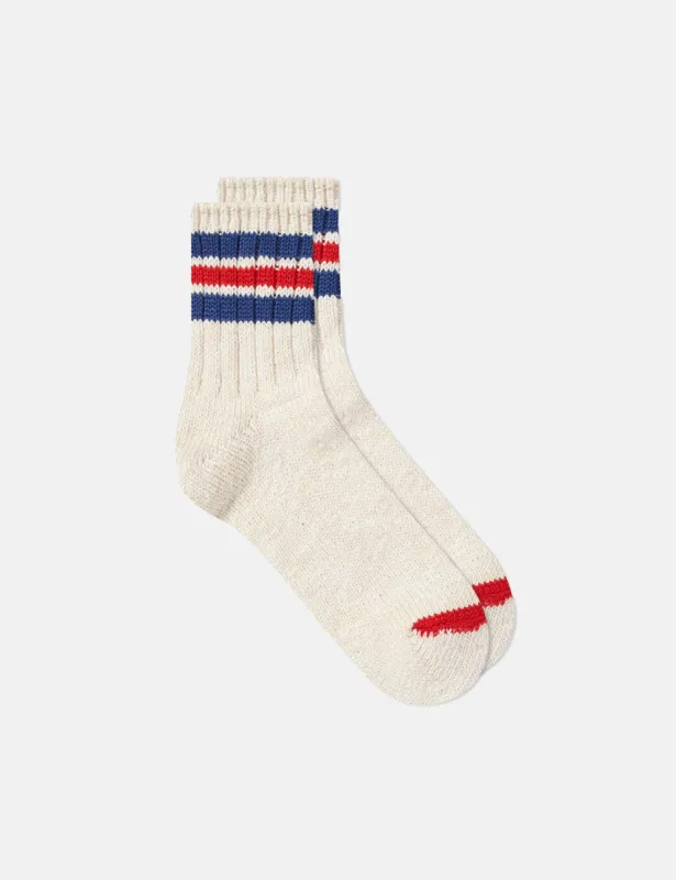 Anonymous Ism 3-Line Slub Q Socks - Off White sold by Article London