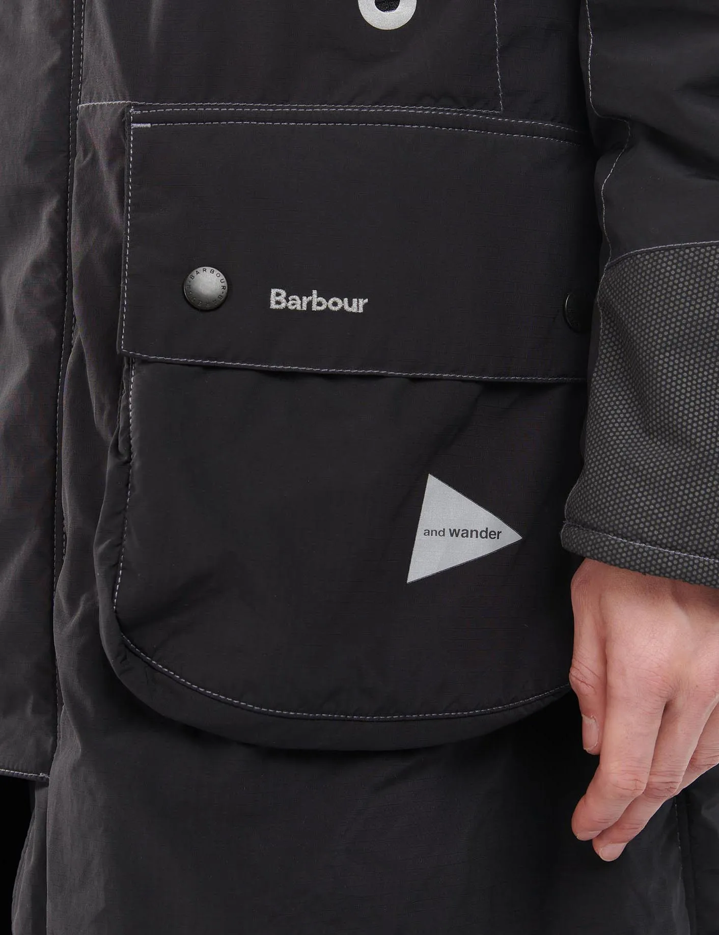 Barbour x And Wander Insu Jacket - Black sold by Article London product image thumbnail 3