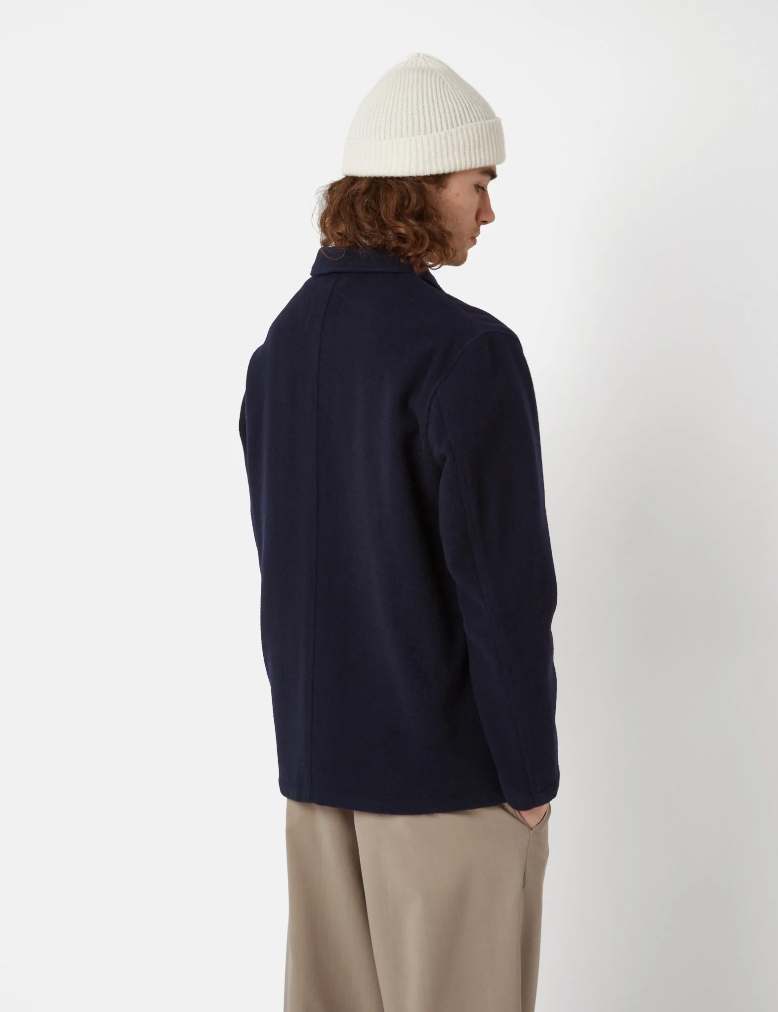 Bhode Chore Jacket (Wool) - Navy Blue sold by Article London product image thumbnail 4