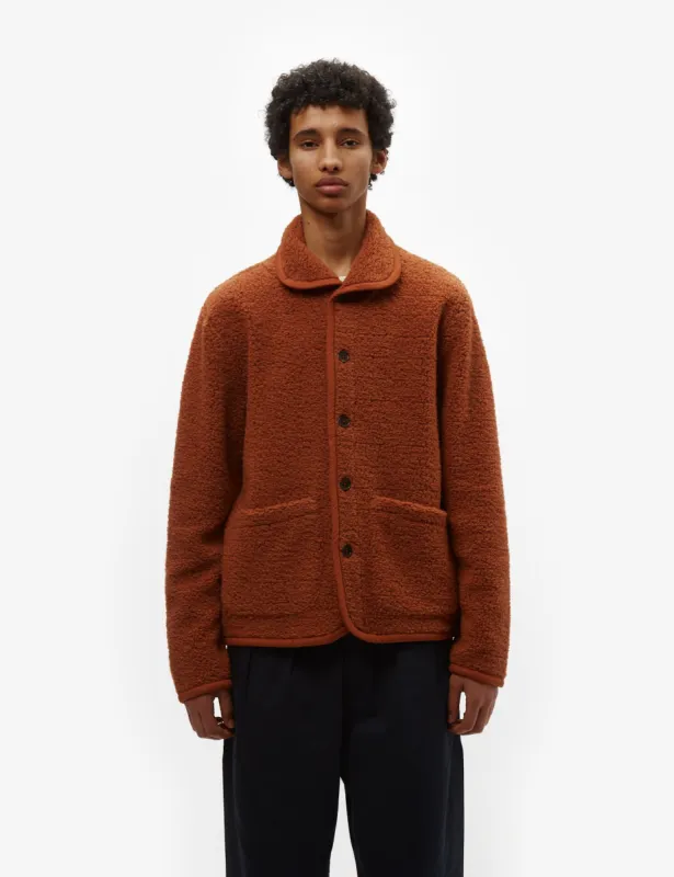 Universal Works Lancaster Jacket (Alvar Fleece) - Rust sold by Article London