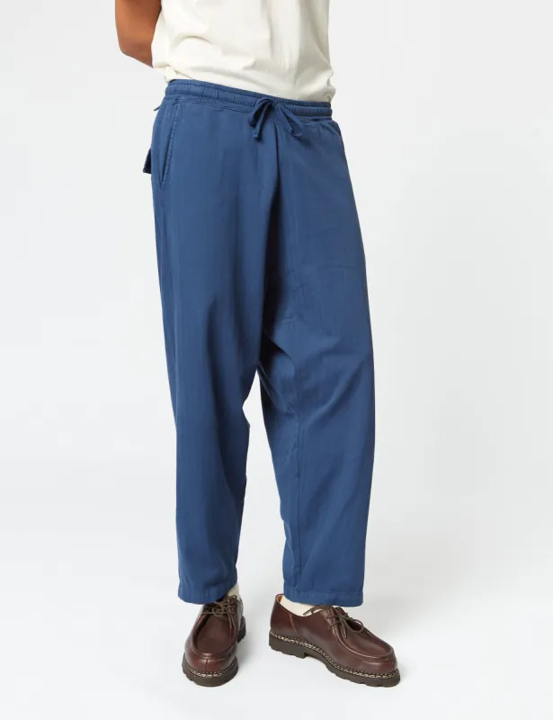 Universal Works Braga Herringbone Pant (Loose) - Navy Blue sold by Article London
