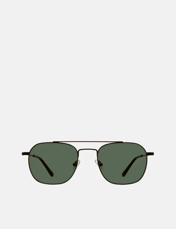 YMC x Bridges & Brows Yuley Sunglasses - Black/Solid Green made by Article London