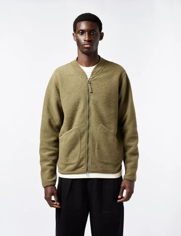 Universal Works Zip Bomber (Wool) - Lovat Green sold by Article London