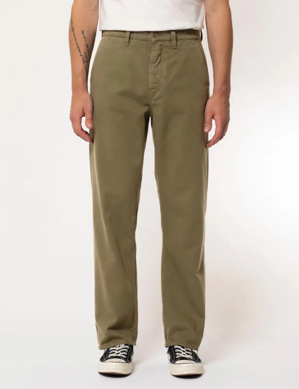 Nudie Tuff Tony Pants - Faded Green sold by Article London