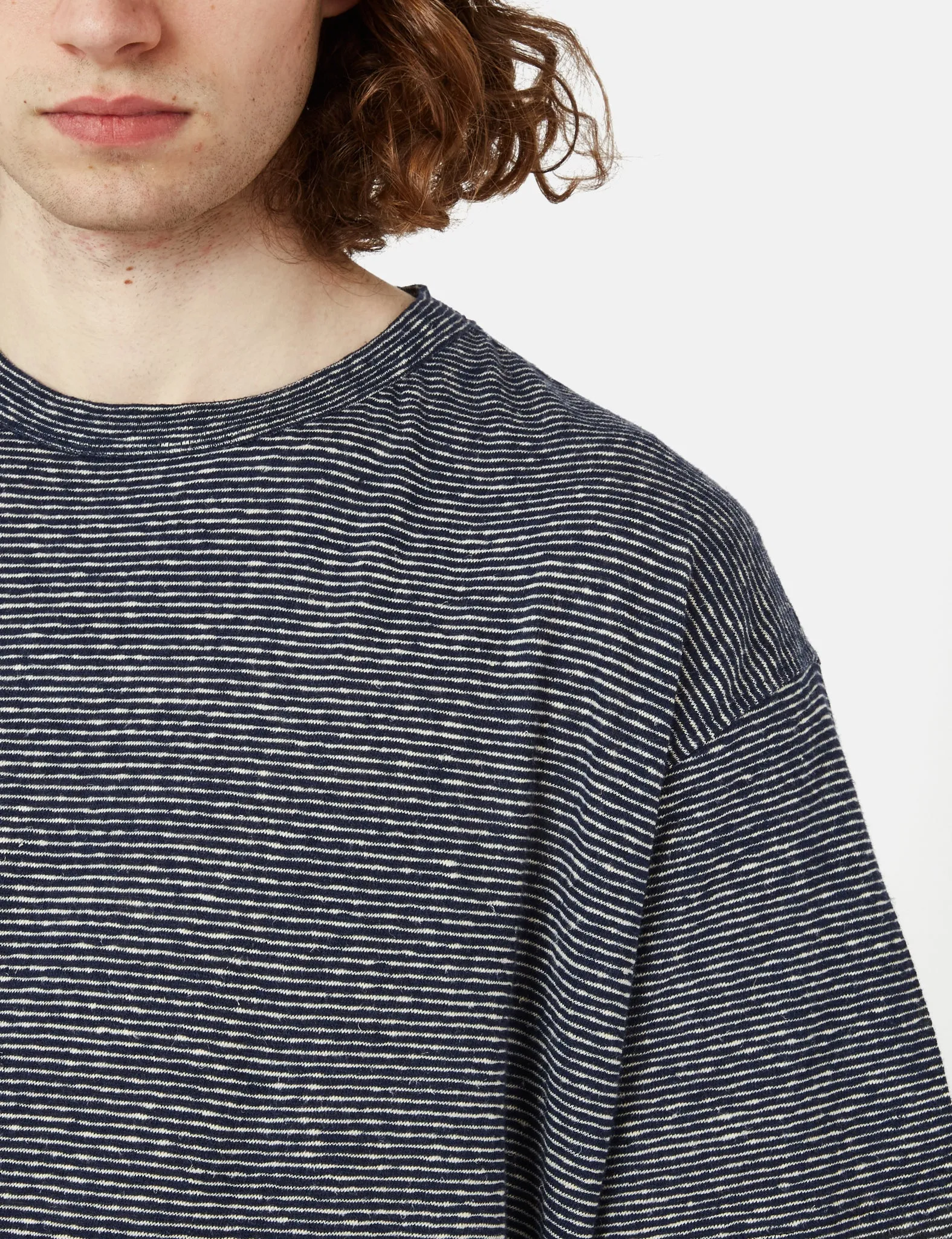 YMC Triple T-Shirt - Ecru/Navy sold by Article London product image thumbnail 2