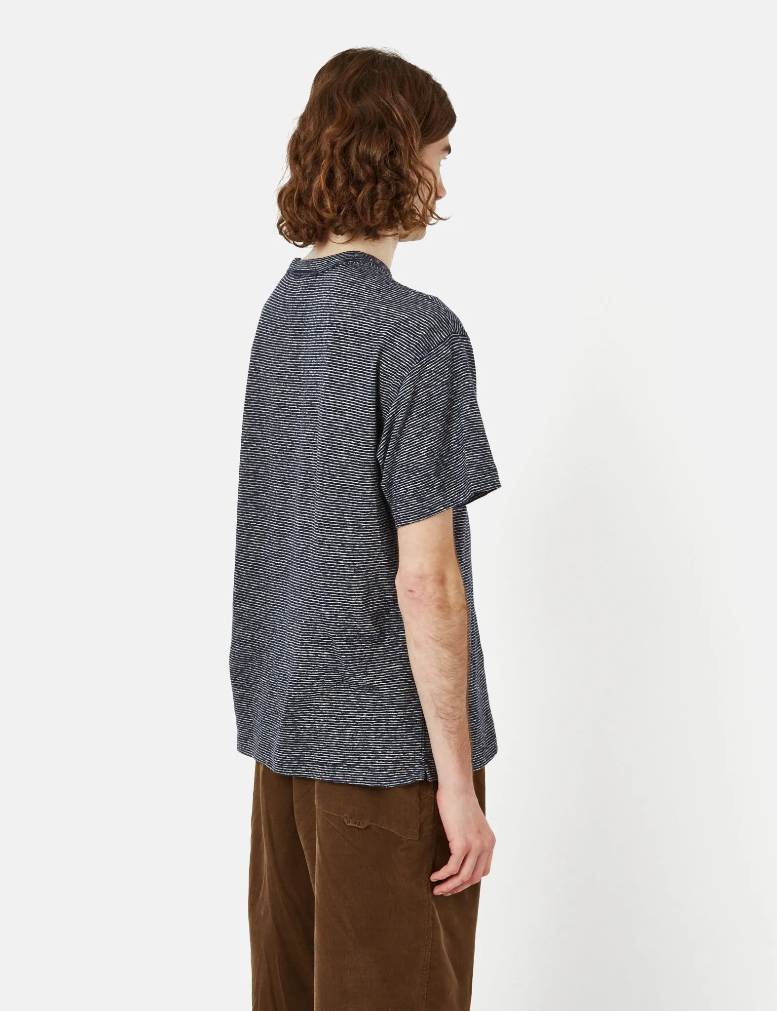 YMC Triple T-Shirt - Ecru/Navy sold by Article London product image thumbnail 3