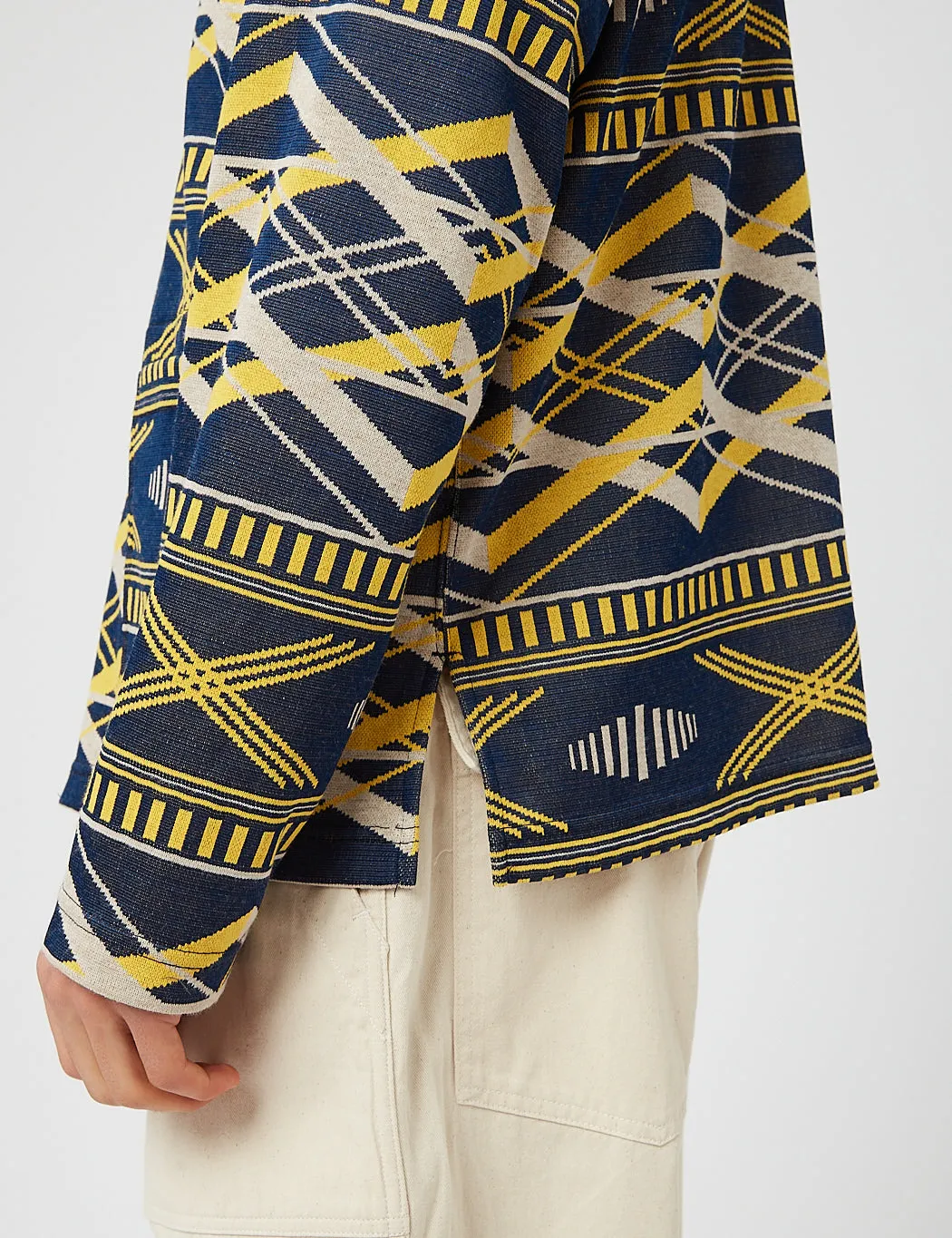 Engineered Garments Knit Cardigan - Navy/Yellow sold by Article London product image thumbnail 3