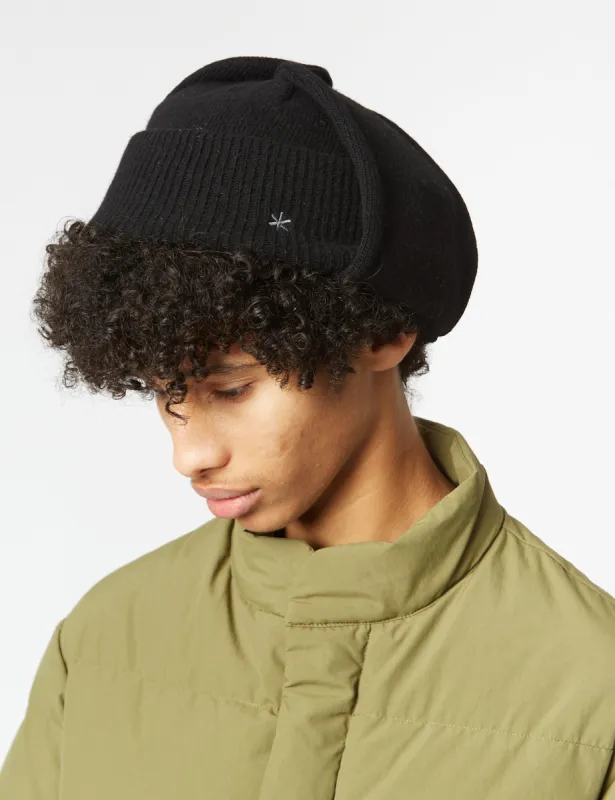 Snow Peak Knit Flight Cap - Black sold by Article London