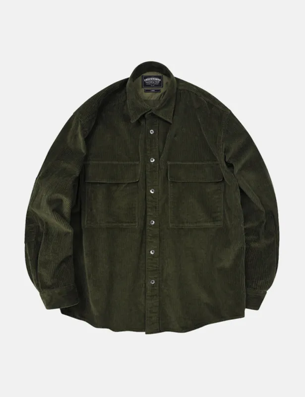 FrizmWORKS Heavy Overshirt (8 Wale Cord) - Olive Green sold by Article London