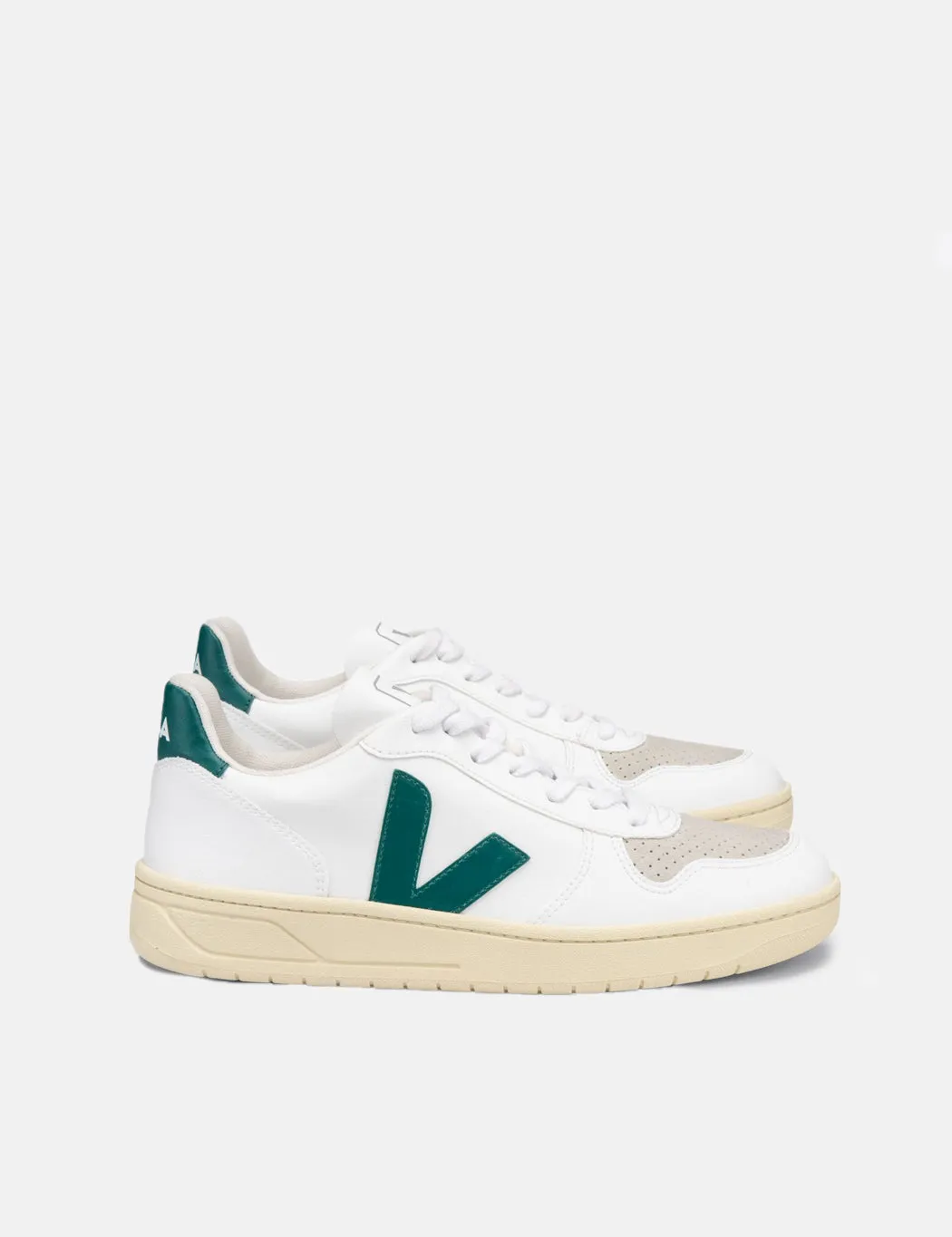 Womens Veja V-10 CWL (Vegan) - White/Brittany/Butter Sole sold by Article London