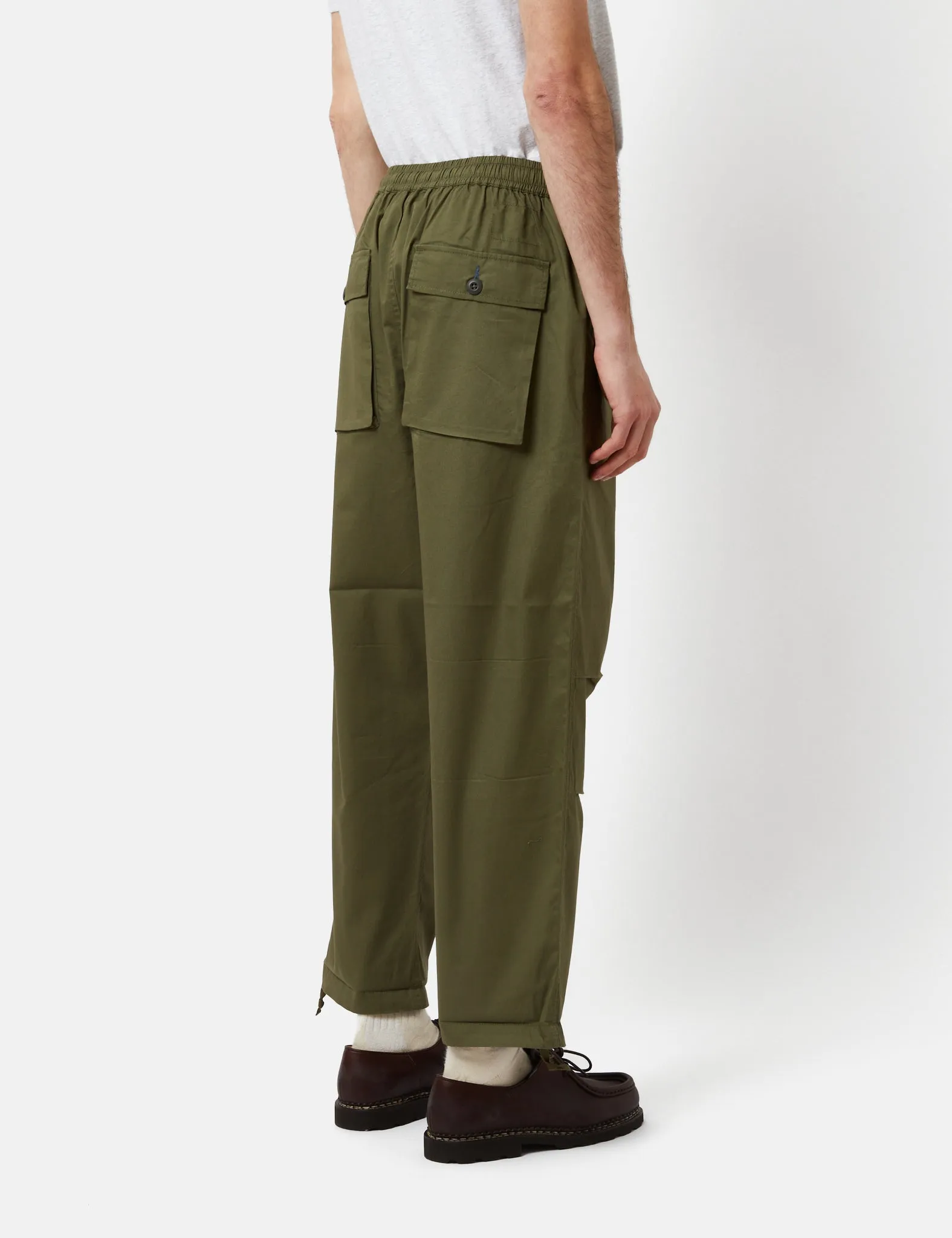 Universal Works Parachute Pant (Wide) - Olive Green sold by Article London product image thumbnail 3