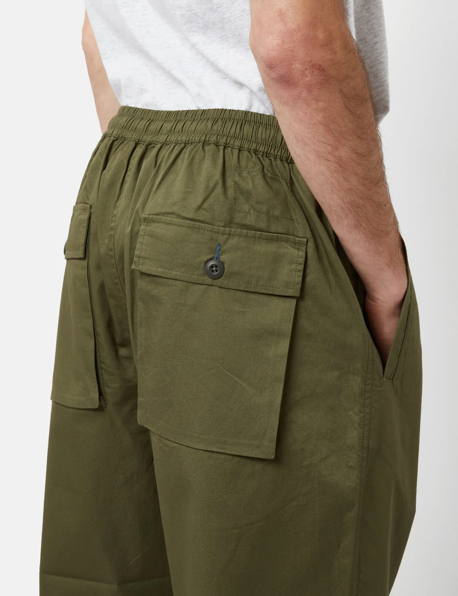 Universal Works Parachute Pant (Wide) - Olive Green sold by Article London product image thumbnail 2