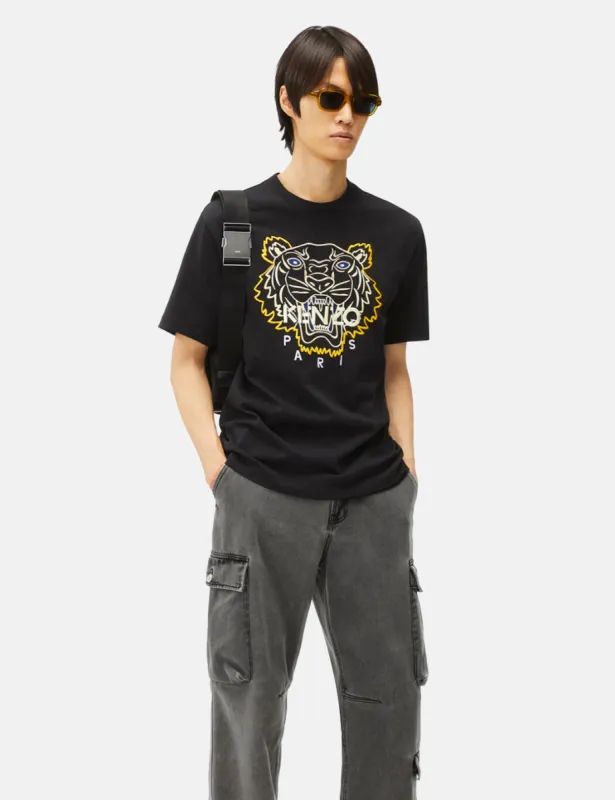 Kenzo Tiger Seasonal Relaxed T-Shirt - Black sold by Article London
