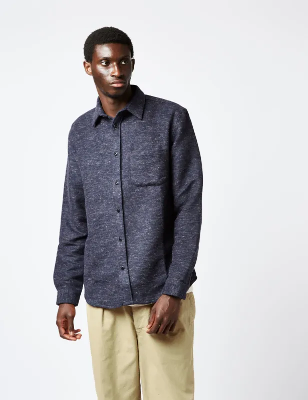 Portuguese Flannel Soft Rude Shirt - Blue sold by Article London