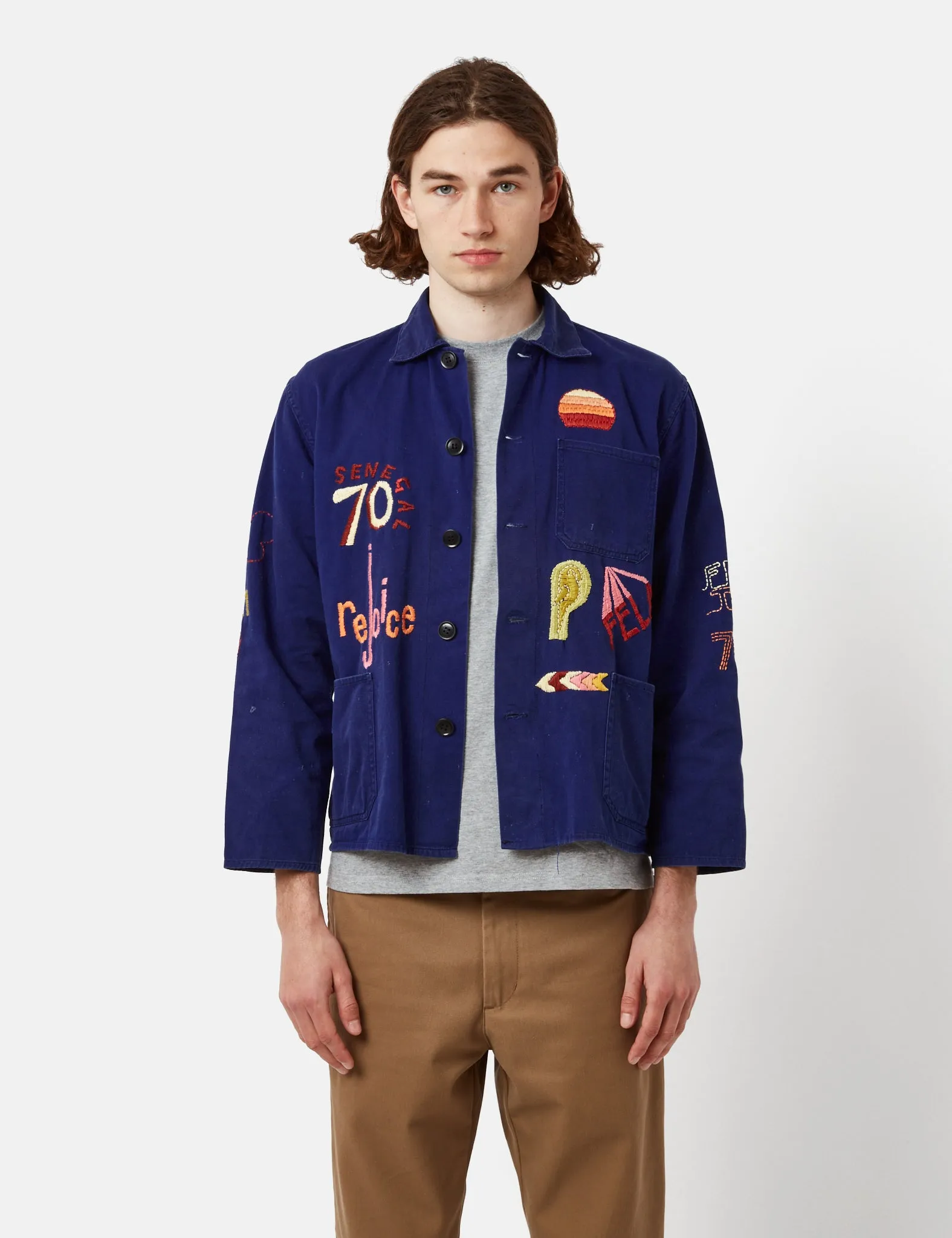 The Wolves Vintage Hand Embroidered Workwear Jacket - The Afrobeat Jacket sold by Article London product image thumbnail 4