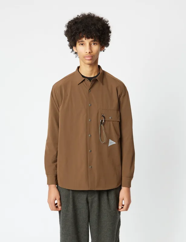 and Wander Lightweight Cloth Shirt - Brown made by and WANDER