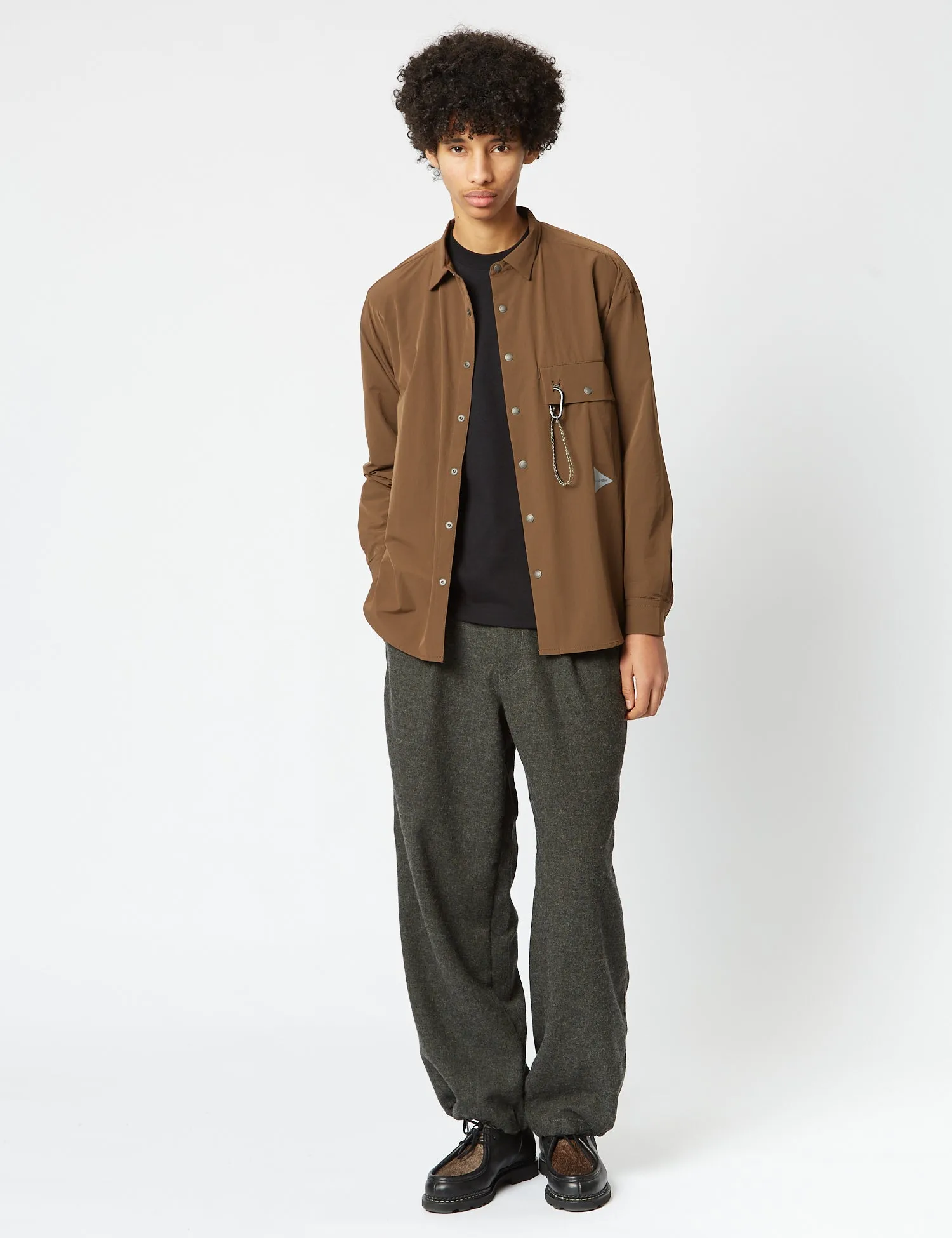 and Wander Lightweight Cloth Shirt - Brown sold by Article London product image thumbnail 4