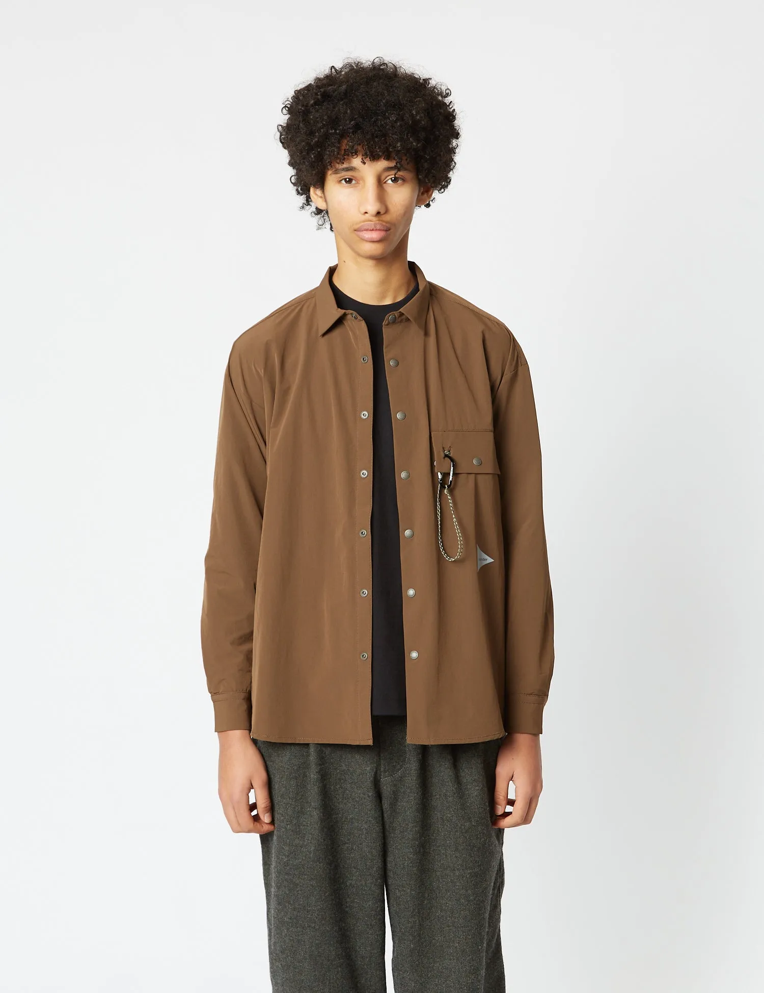 and Wander Lightweight Cloth Shirt - Brown sold by Article London product image thumbnail 3
