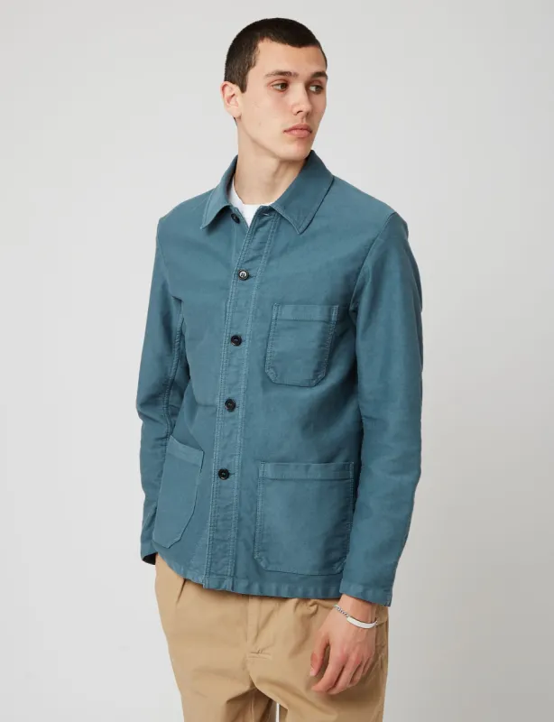 Vetra French Workwear Jacket (Moleskin) - Thyme Green sold by Article London