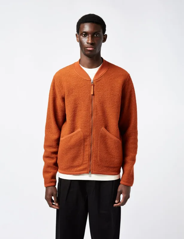 Universal Works Zip Bomber (Wool) - Orange sold by Article London