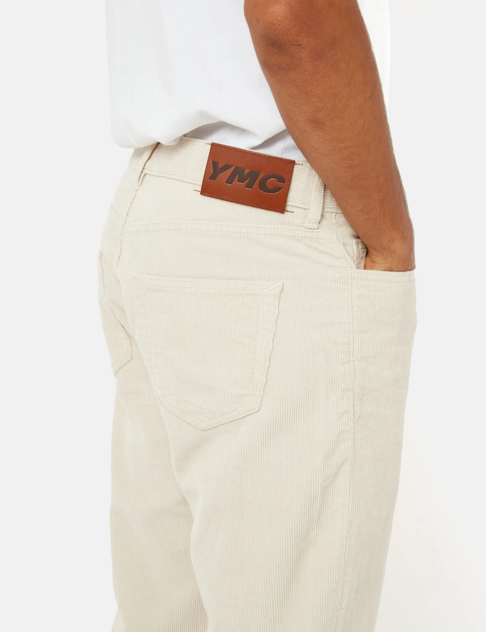 YMC Tearaway Jean (12 Wale Cord) - Stone White sold by Article London product image thumbnail 2