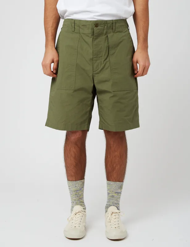 Engineered Garments Fatigue Shorts (Ripstop) - Olive Green sold by Article London