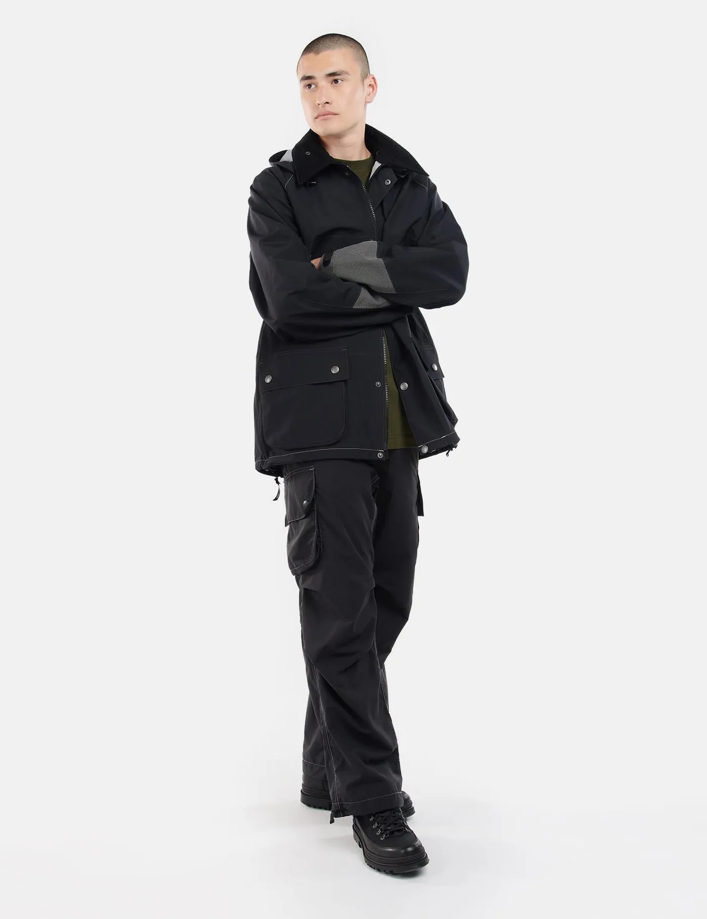 Barbour x And Wander 3L Coat - Black sold by Article London product image thumbnail 5