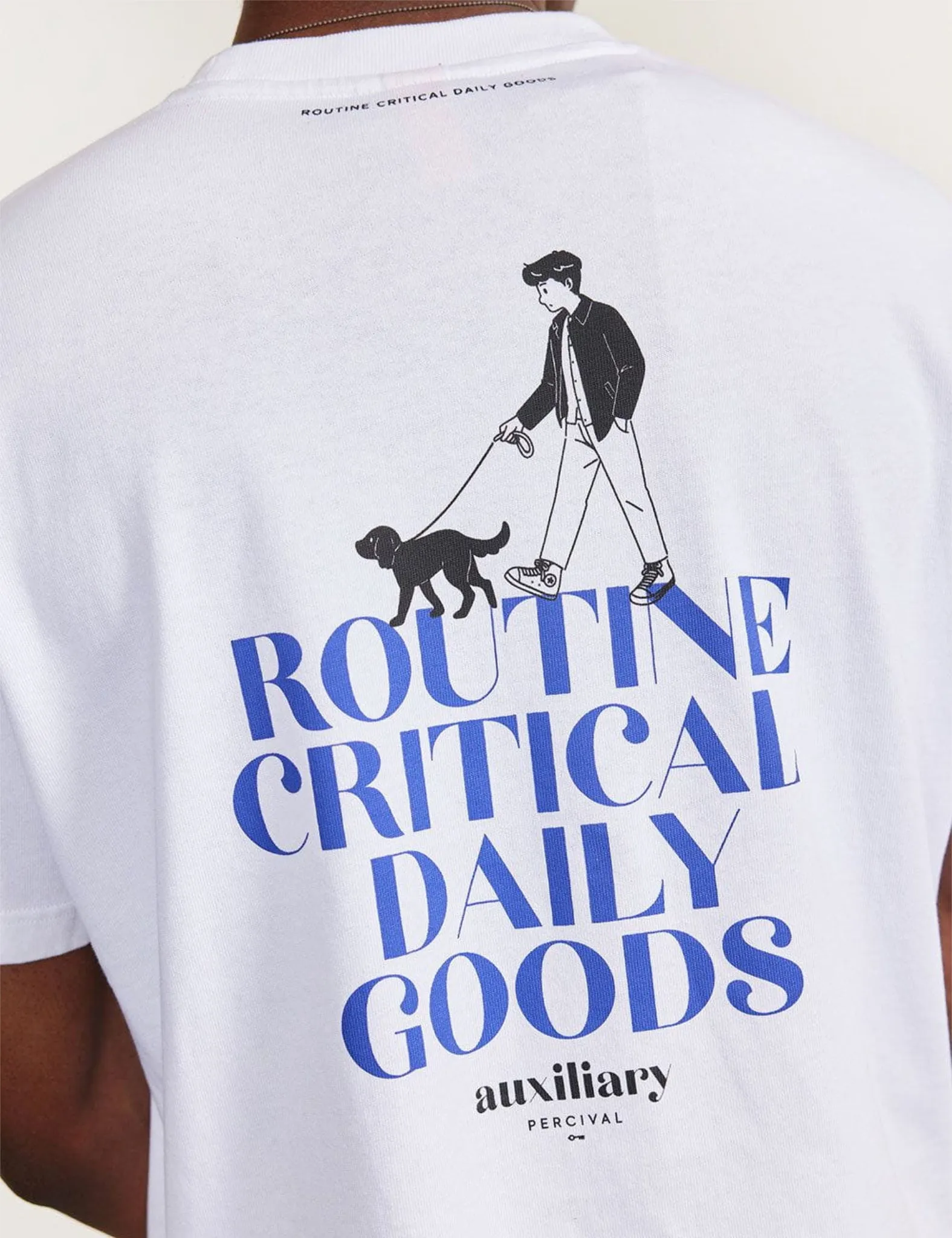 Percival Bark and Stroll Oversized Auxiliary T Shirt (Organic Cotton) - White sold by Article London product image thumbnail 2