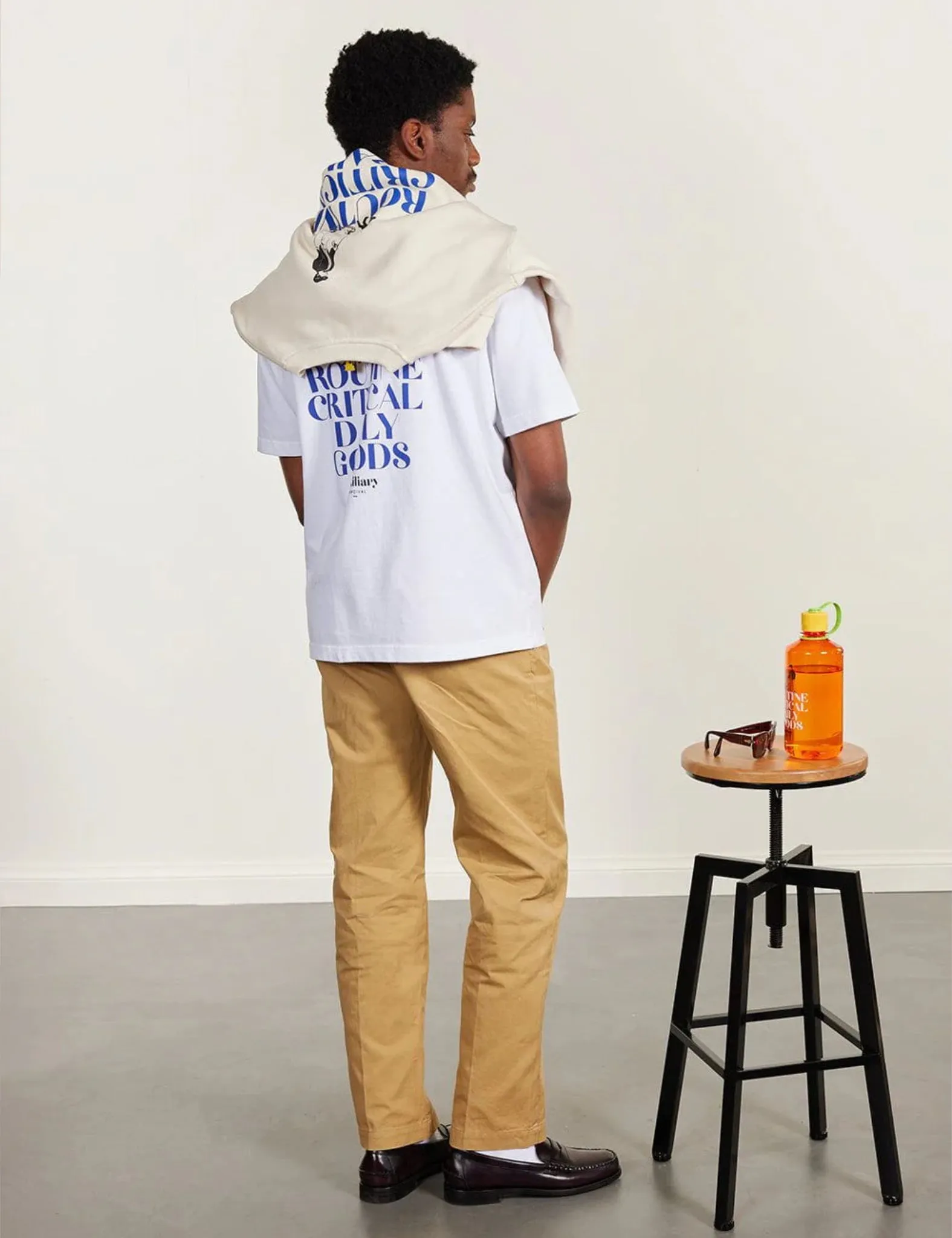 Percival Bark and Stroll Oversized Auxiliary T Shirt (Organic Cotton) - White sold by Article London product image thumbnail 3