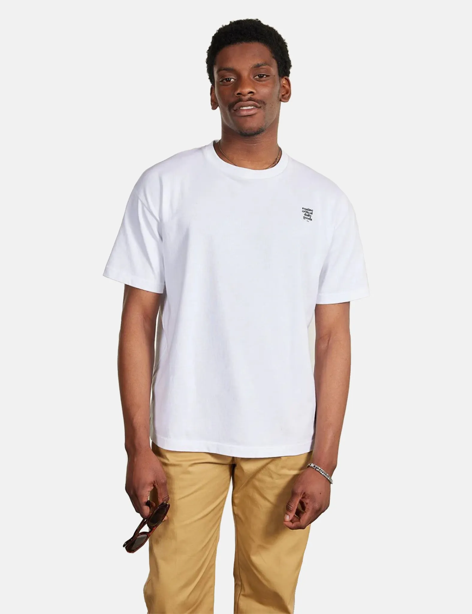 Percival Bark and Stroll Oversized Auxiliary T Shirt (Organic Cotton) - White sold by Article London
