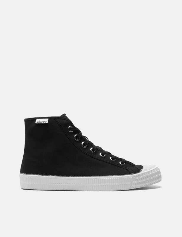 Novesta Star Dribble Hi Trainers (Canvas) - Black sold by Article London