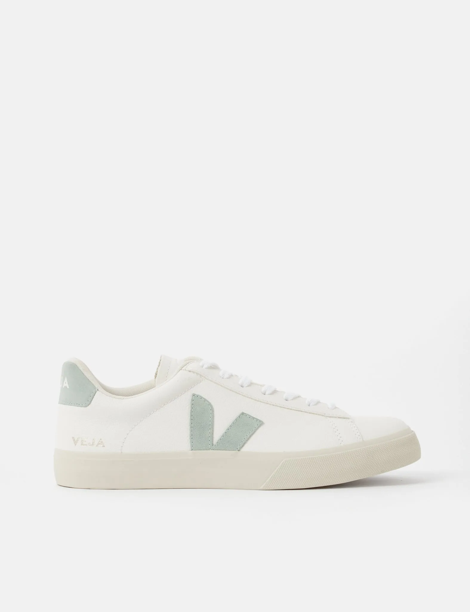 Veja Campo Trainers (Chromefree Leather) - Extra White/Matcha sold by Article London