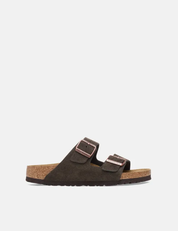 Birkenstock Arizona Sandals Suede (Regular) - Mocca Brown sold by Article London