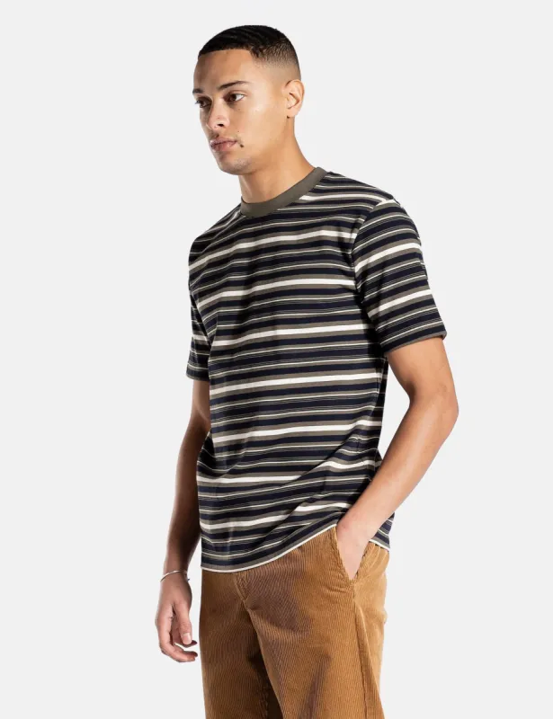 Norse Projects Johannes Multistripe T-Shirt - Ivy Green sold by Article London