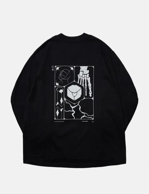 GOOPiMADE Archeology Graphic Long Sleeve T-Shirt - Black sold by Article London