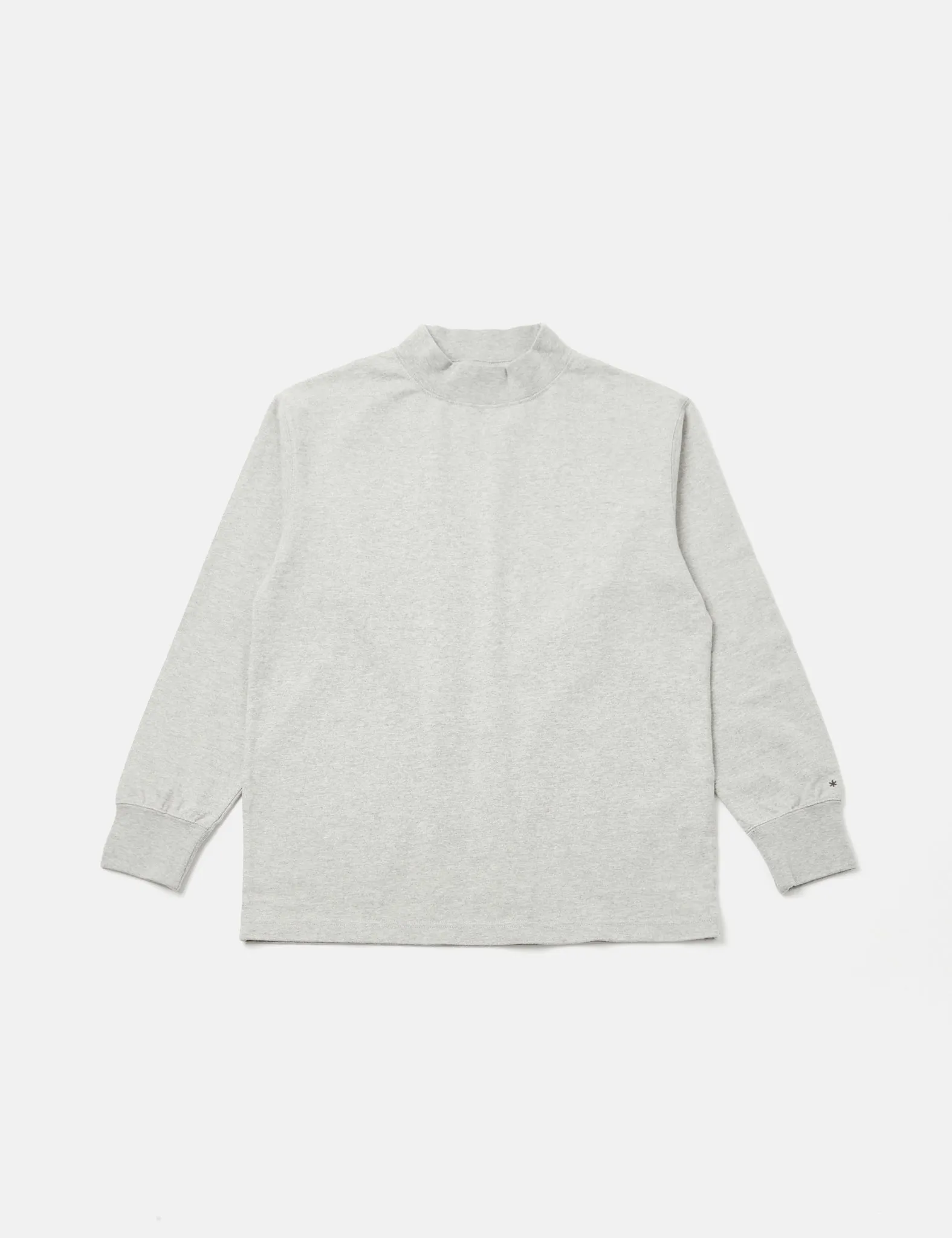 Snow Peak Recycled Cotton Heavy Mockneck Long Sleeve T-Shirt - Grey sold by Article London product image thumbnail 5