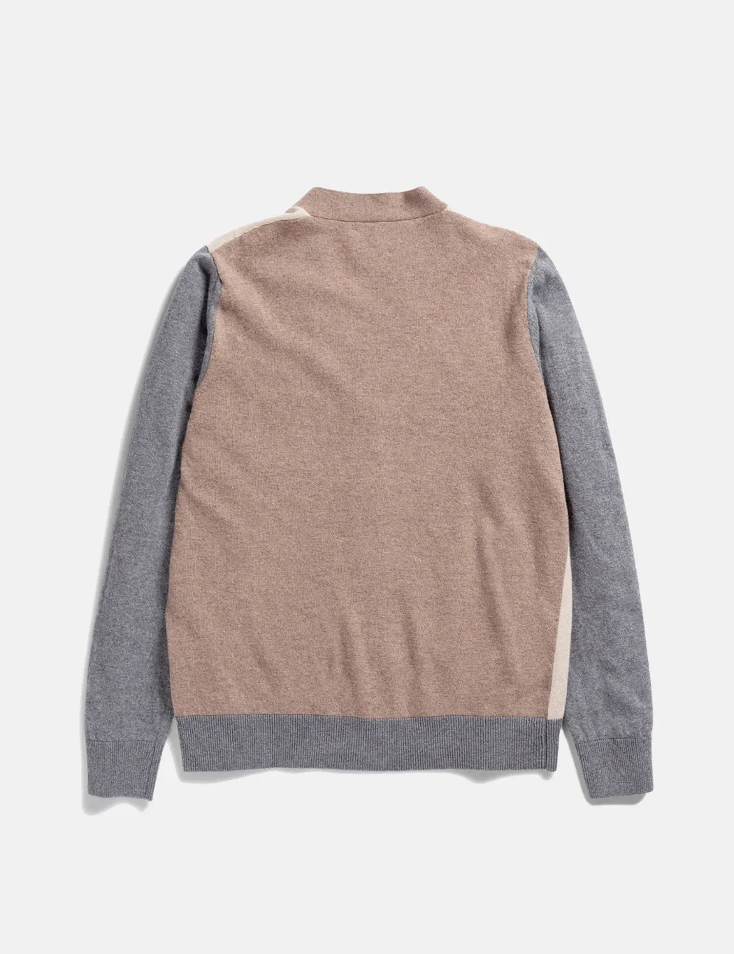 Norse Projects Adam Colour Block Cardigan - Utility Khaki Brown sold by Article London product image thumbnail 5