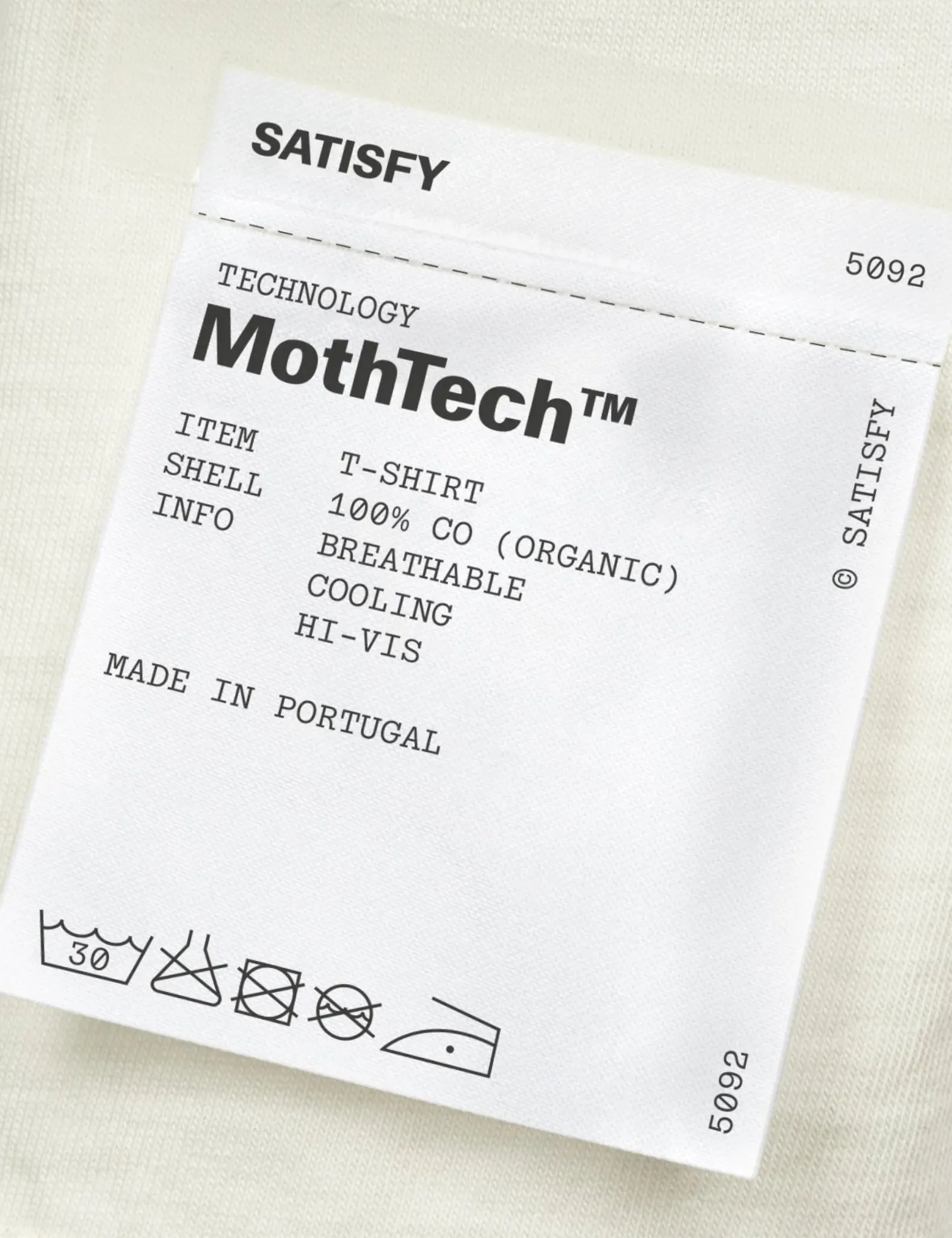 Satisfy MothTech T-Shirt - Ecru sold by Article London product image thumbnail 3