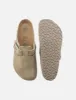 Birkenstock Boston Mules (Vegan) - Desert Dust Grey Taupe sold by Article London